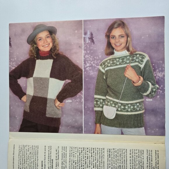 Vintage Unger Skol Yarn Knitting Pattern Book Vol 231 Sweaters & Accessories - Picture 6 of 16